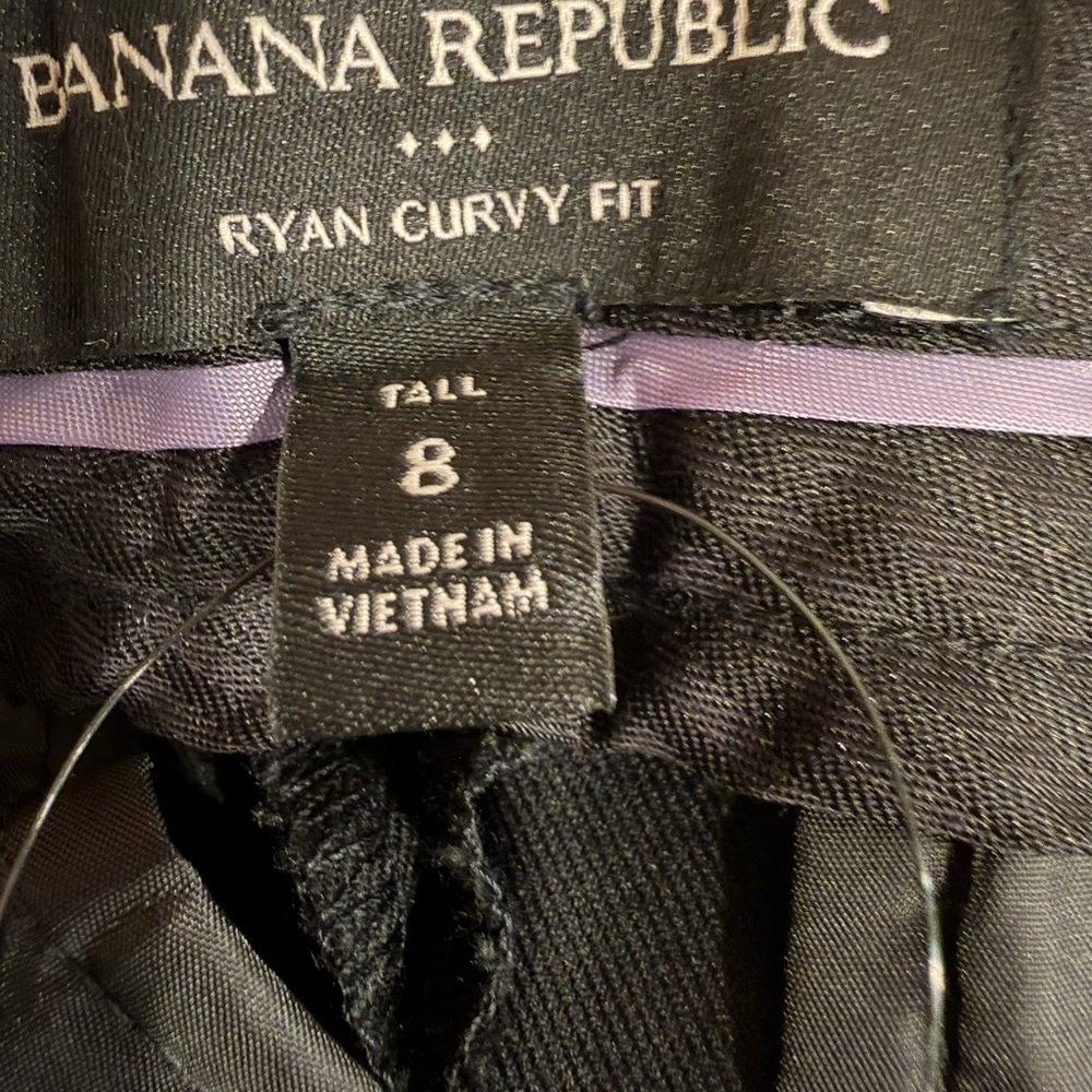 NWT Banana Republic Ryan Curvy Fit Trousers 8 Tall Stretch Twill Workwear - Picture 4 of 6